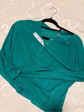 Free People Movement Sheer henley hiking top
